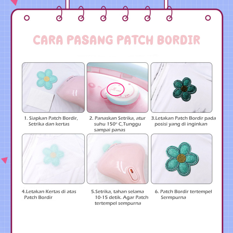 BORDIR PATCH DOG SERIES IRON ON/ IRON PATCH DOG BORDIR / Bordir Patch Baju setrika