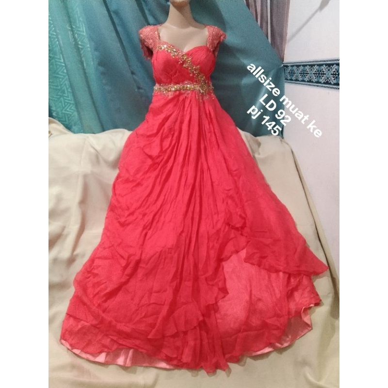 dress wedding / gaun pesta / gaun wedding / gaun mewah / PL / preloved