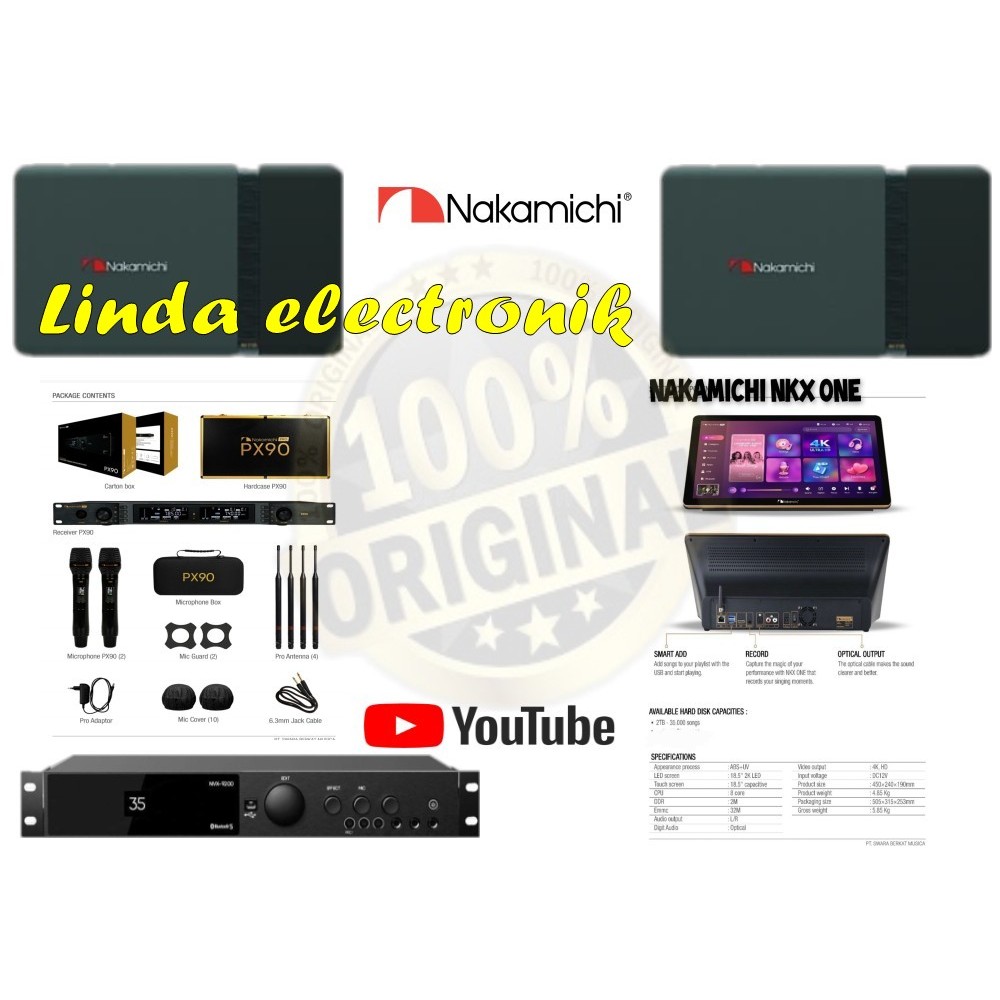 paket best karaoke nakamichi nvx9200 px90 PLAYER NKX ONE