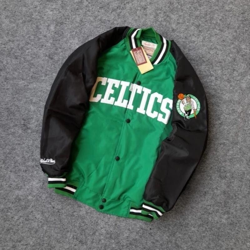 Keren  Jaket Varsity Celtics - Jaket Varsty Celtics New Unisex Full Tag + Label