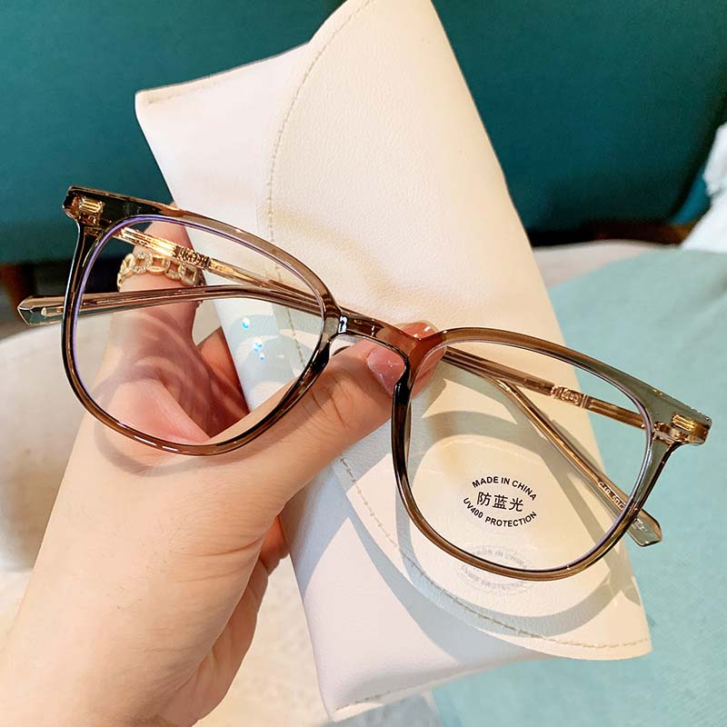 Viendo Kacamata Minus Photocromic Anti Radiasi Blueray Wanita Cowok Pria Korea  Gaya Fashion Elastik TR90 Frame 2 in 1 Bluecromic Potocromic Fotocromic Antiradiasi Kecamata Komputer HP Anti sinar Matahari UV400 Kaca Mata Optik-3