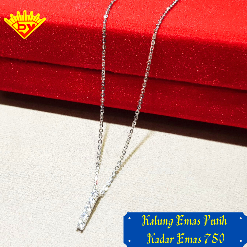 Kalung Rantai Emas Putih 812 Kadar Emas 750
