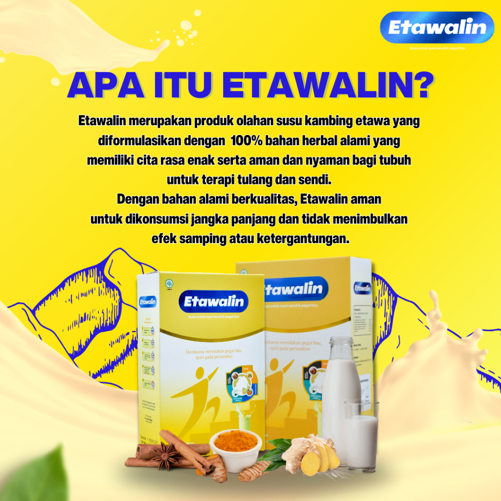 

New // Etawalin Susu Etawa Herbal Nyeri Sendi Original 1 Box // 100% Original