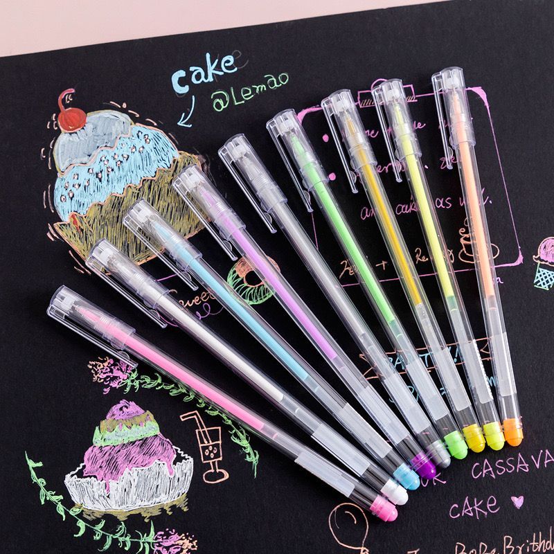 

#DS113 (1 PACK ISI 9 PCS) Pulpen Gel Warna Warni 9 in 1 Tip 0.5mm / Colour Gel Pen / Art Pen / Pena Warna Warni