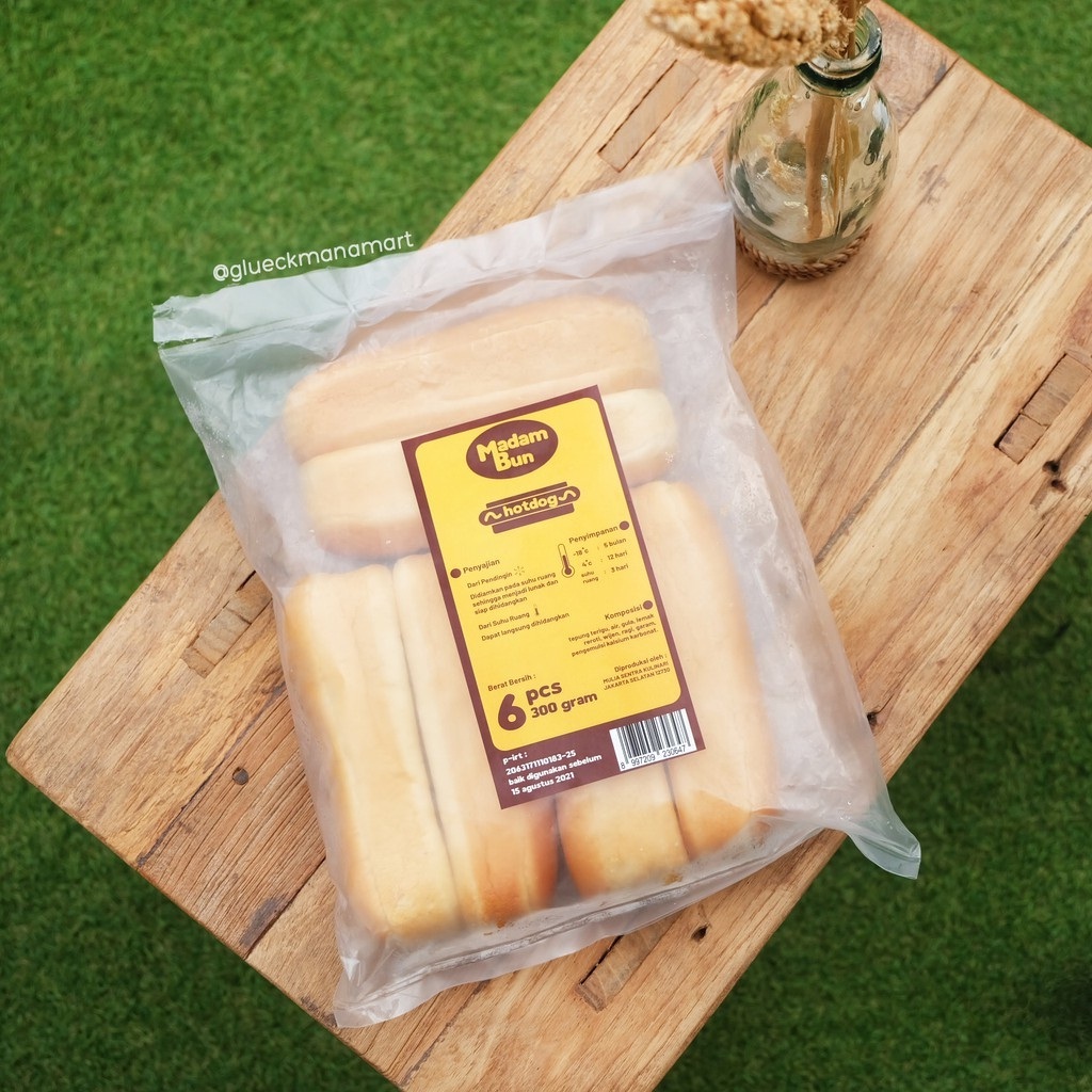 

ROTI HOT DOG MADAM BUN 300GR ISI 6 PCS HOTDOG BREAD