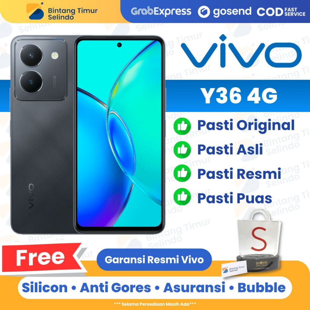 Vivo Y36 4G 8/256GB Garansi Resmi 1 Tahun