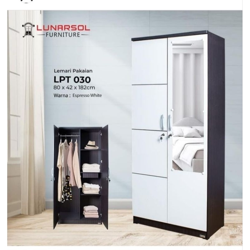 Lemari Pakaia  2 Pintu Lemari Pakaian Gamis +Kaca