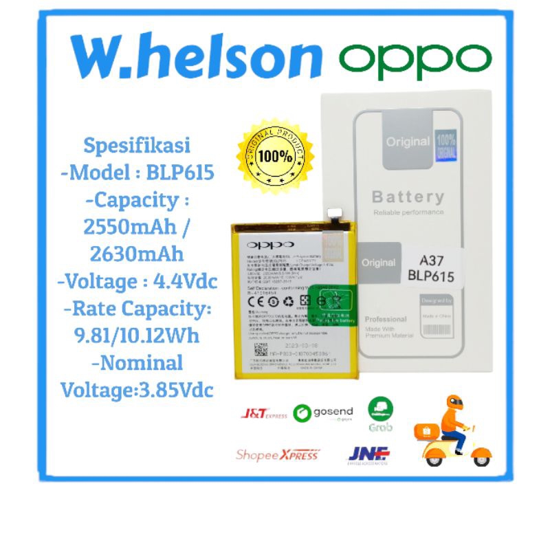 Batre Baterai Battery Oppo A37/A37f/Neo 9 BLP615 ORIGINAL 100%