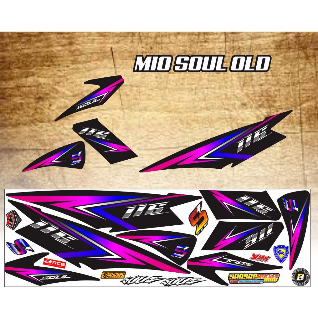 Sticker Striping Variasi Mio Soul Karbu 2006-2012 -Mio Soul 115 variasi sticker mio soul karbu