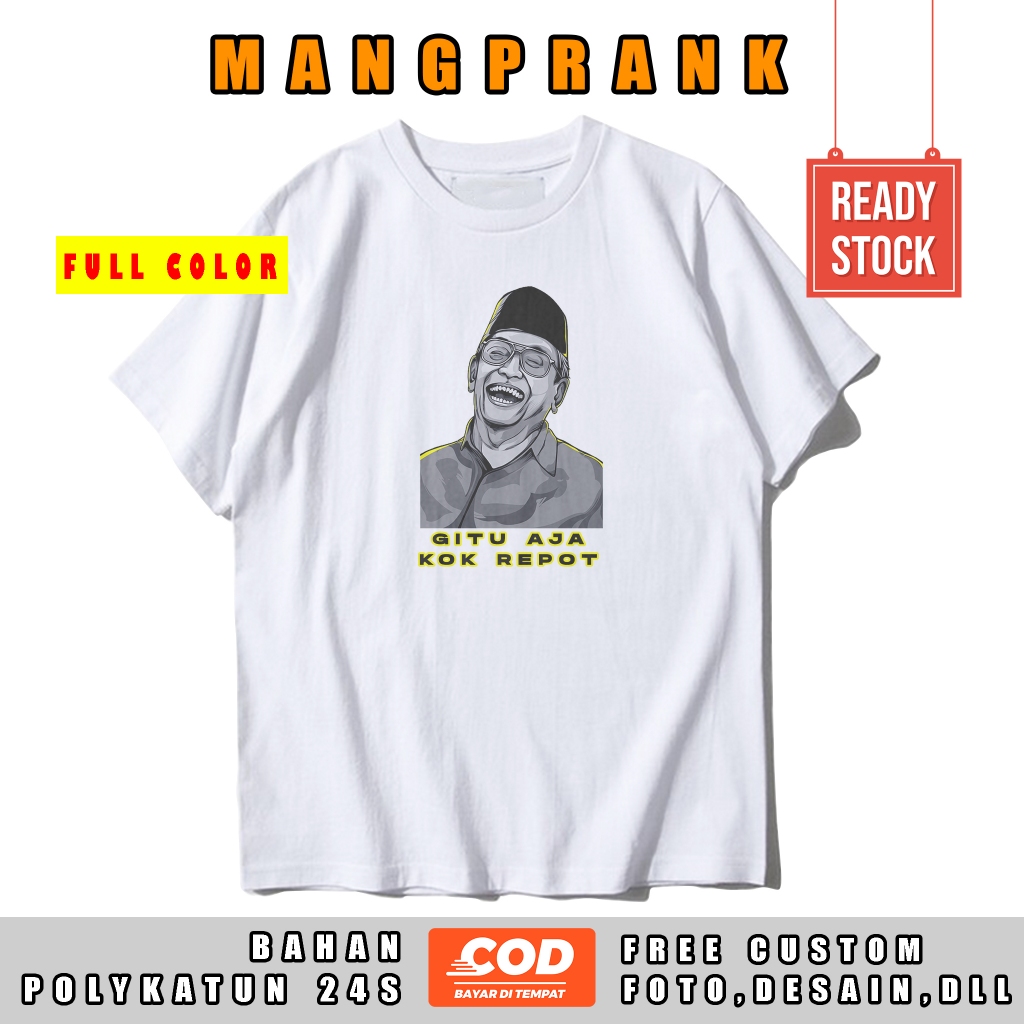 KAOS SABLON MURAH BAJU GUSDUR KAOS DTF BISA PAKE FOTO SENDIRI YG LAGI VIRAl SEDANG BANYAK DI CARI TE