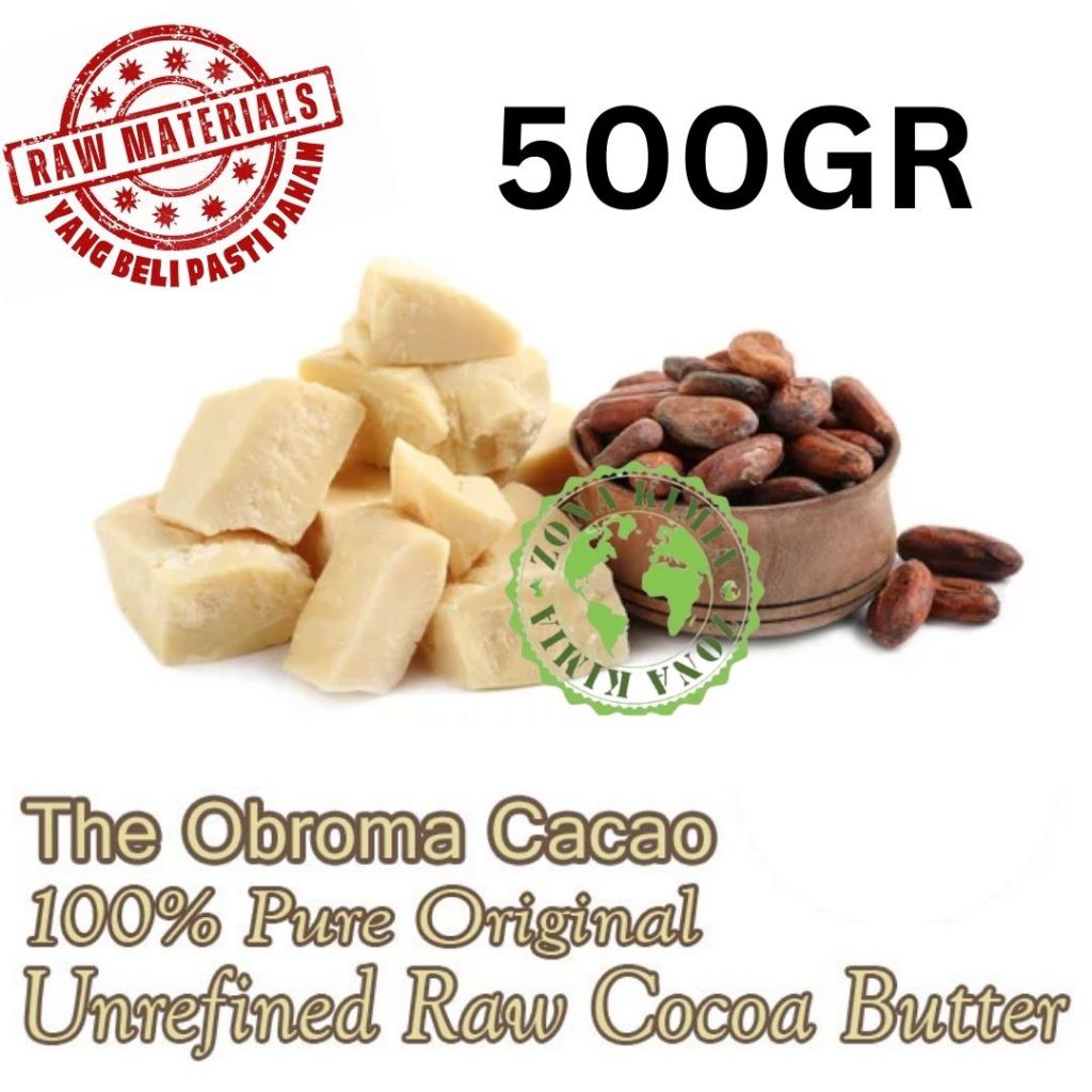 

Unrefined Cocoa Butter Lemak Coklat 500gram Raw Cacao Butter