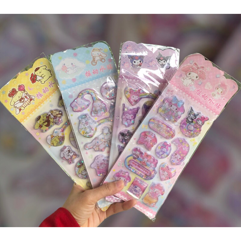 

(ES) EF4296 Sticker Timbul Air 3D Karakter Sanrio | Sticker Manik Glitter Sanrio