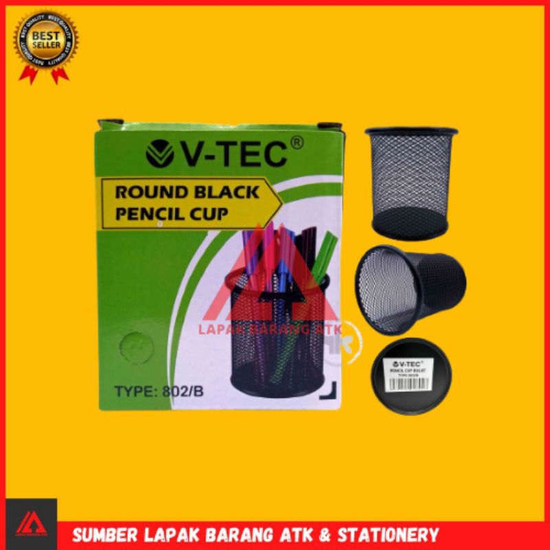 

Tempat Pensil Jaring Hitam, Bentuk Bulat
