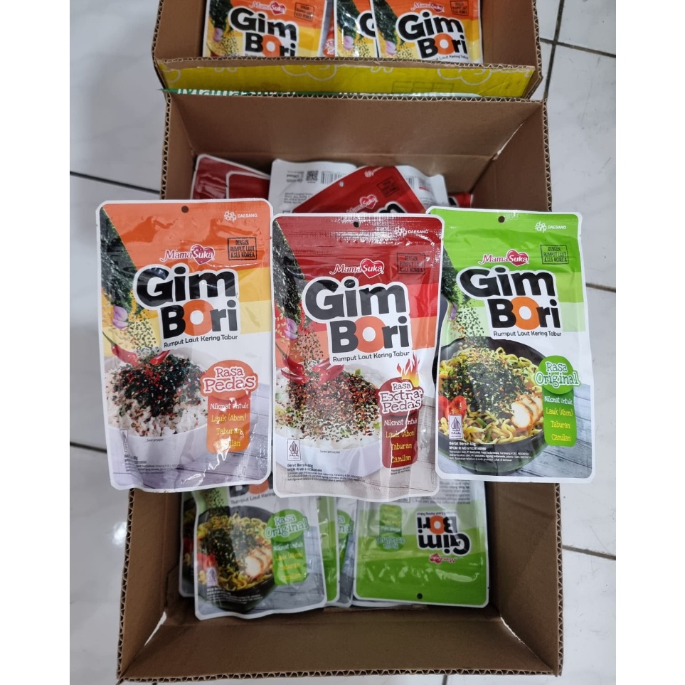 

Mamasuka Gim Bori Rumput Laut Kering Tabur Halal 6 Gram