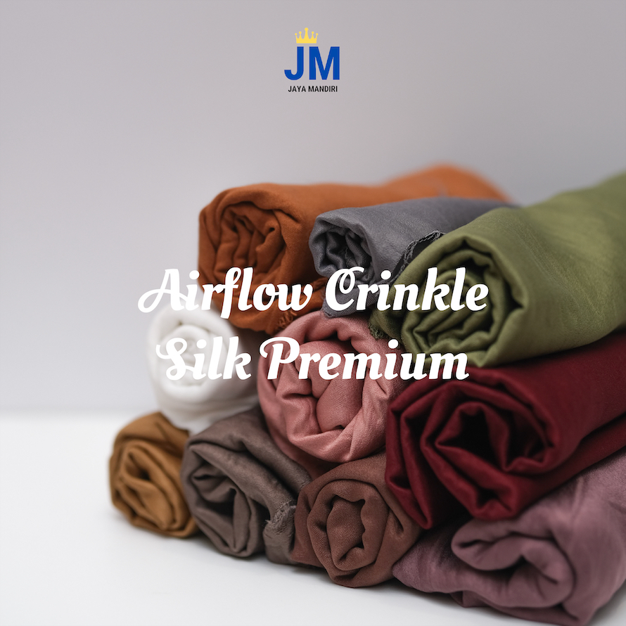 Kain Airflow Crinkle Silk Premium (MIN 1 ROLL, BUKAN meteran)