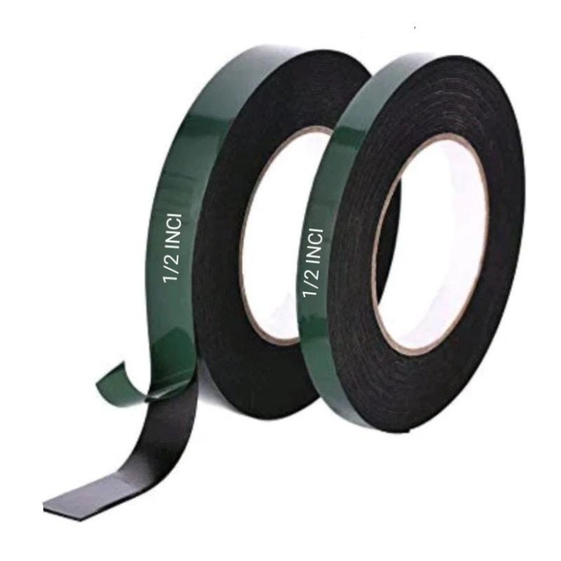

Double Tape Foam Hijau 1/2 Inci x 5 Meter (1 Rol)