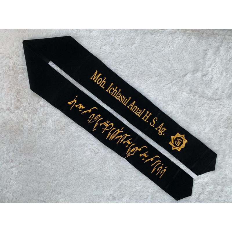 Selempang Wisuda Leher Font Arab ( Free Logo) #F