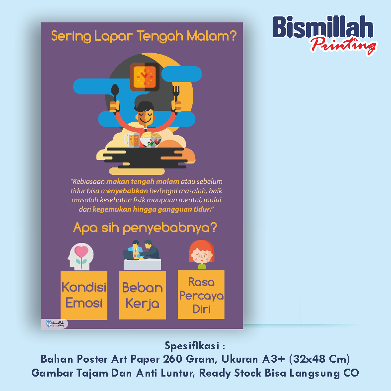 

Poster Kesehatan Sering Lapar Tengah Malam