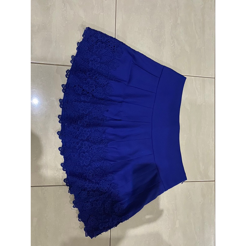 BAJU PRELOVED SKORT WANITA BIRU ELEKTRIK