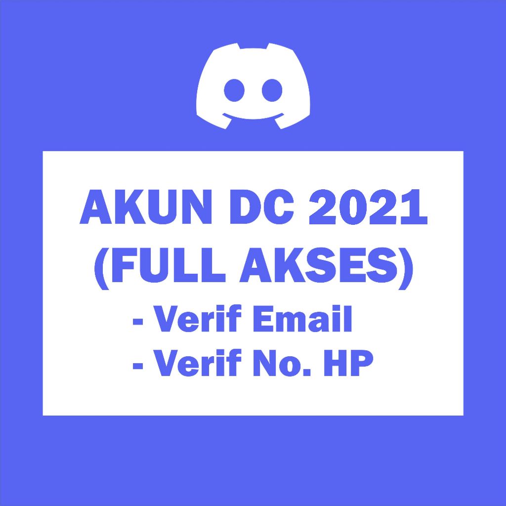 Akun DC 2021 / PVA / Full Verif