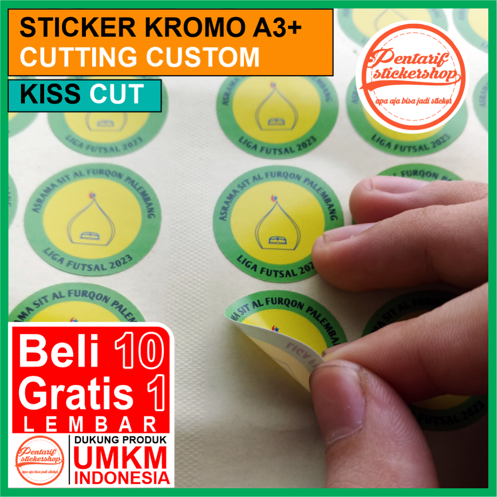 

Cetak Stiker Label Chromo A3+ Sticker Custom Chromo Sticker Kromo