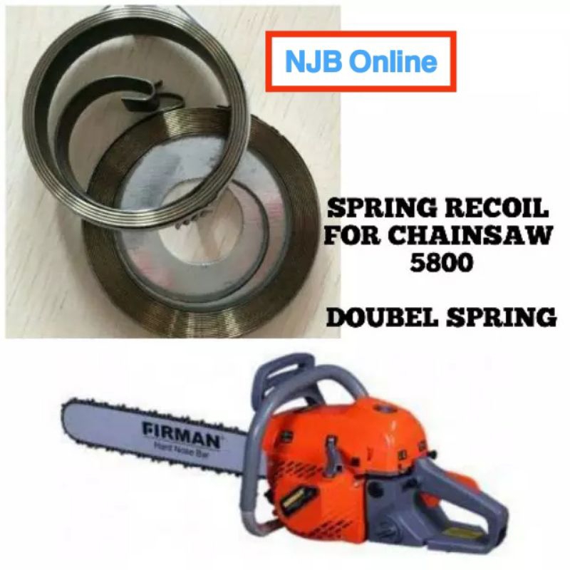 Spring Recoil Per Starter Engkol Chainsaw mini Kecil Single Tebal Double 5200 5800