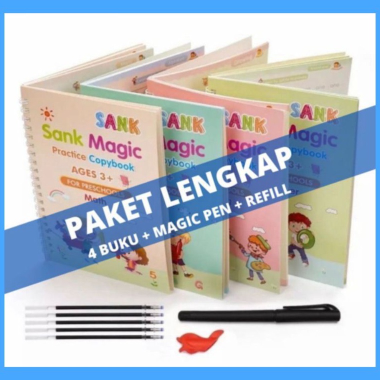 

R3ady Stck Buku Edukasi Sank Magic PAKET 4 BUKU Alat Tulis Impor Terbaru