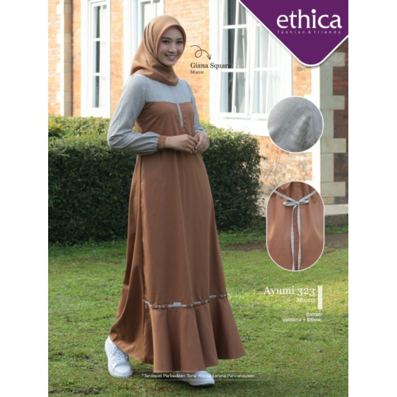 GAMIS REMAJA ETHICA AYUMI 323 MOCCA / GAMIS ETHICA TERBARU / GAMIS REMAJA CASUAL / GAMIS DAILY / GAM