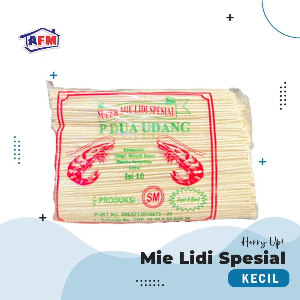 

Mie Lidi Mentah Cap Dua Udang Besar & Kecil