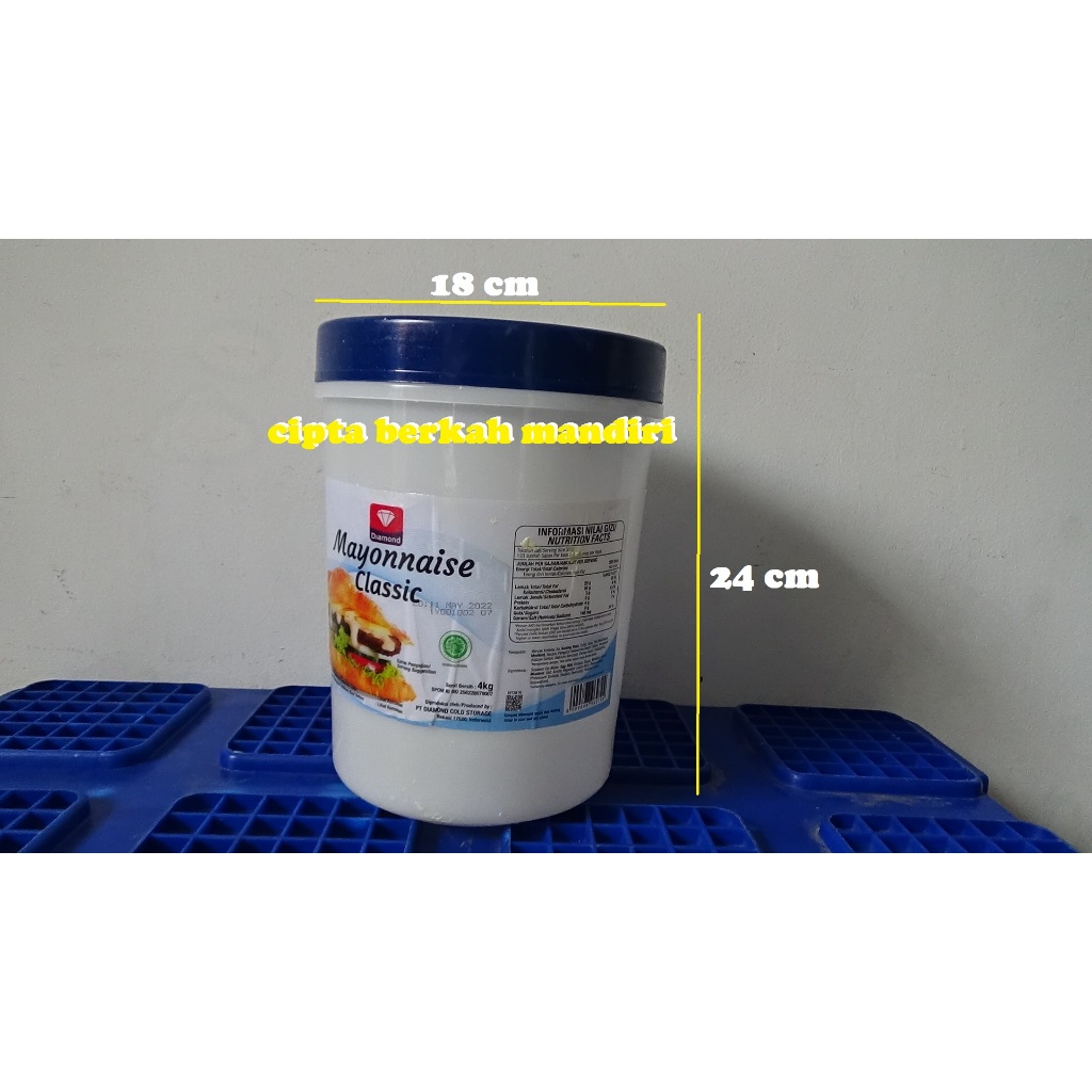 Toples plastik 5kg ember polos 5 liter food grade+ tutup