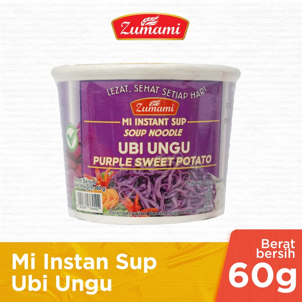 

MIE INSTANT SUP CUP ZUMAMI SAYUR UBI UNGU BERAT 60 GRAM