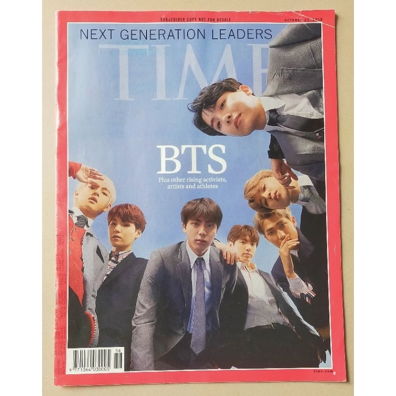 Majalah Time Magazine edisi October 2018 - Cover BTS