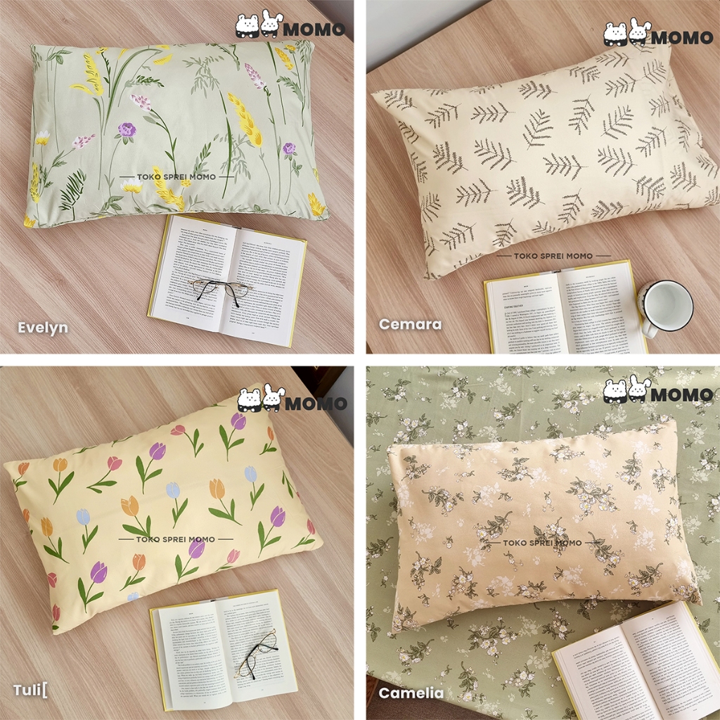 MOMO#1 - Sarung Bantal / Guling Motif Bunga