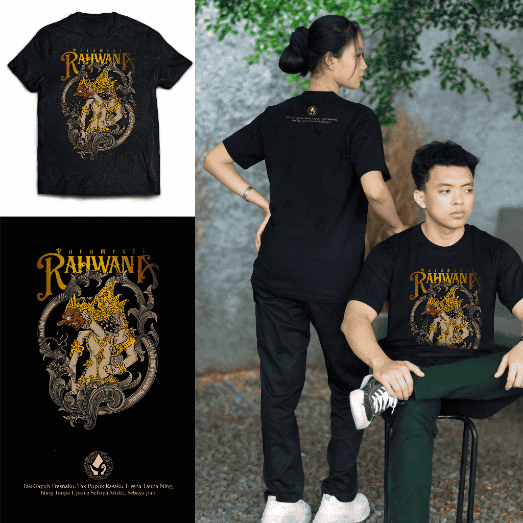 Paramesti Kaos Jawa wayang Rahwana Tshirt Budaya Jawa pria  pramesti Original Distro Terbaru Pria wa