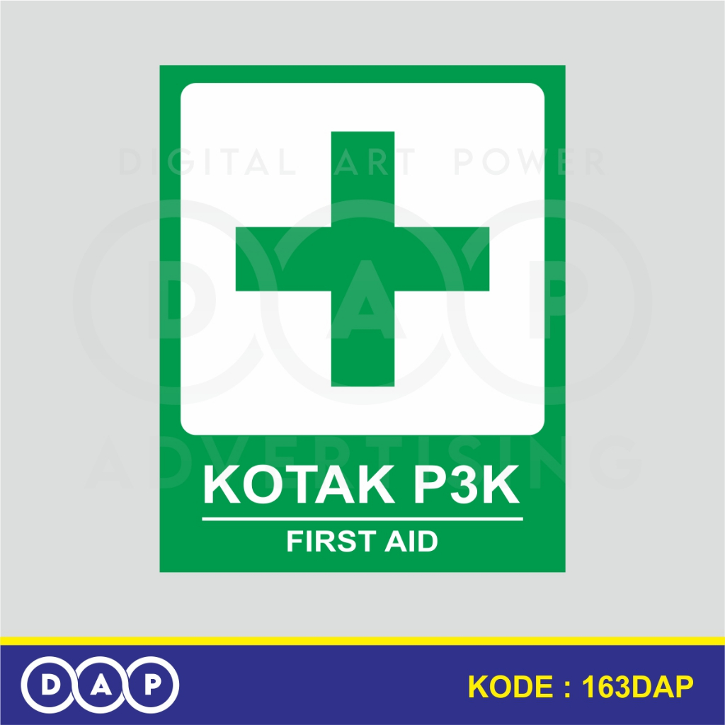 

163 - STIKER KOTAK P3K - 20 x 25 CM - VYNIL - TERBAIK