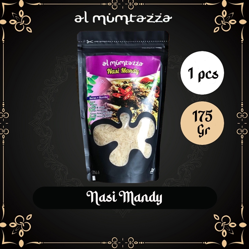 

Al Mumtazza - Nasi Beras Timur Tengah / Nasi Mandy / Uk Kecil 175 gram / Uk Besar 350 gram