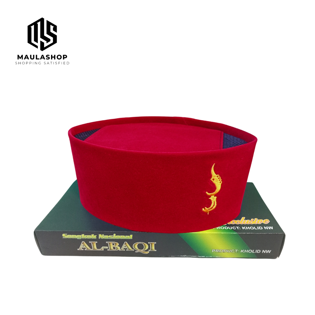 Peci Merah Maroon Logo Kujang Ac Non AC - Peci Maroon Kujang