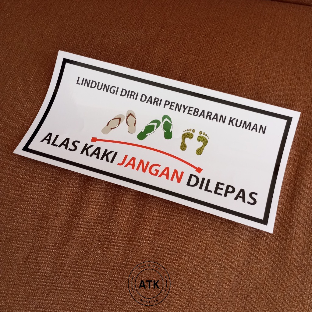 

Stiker Alas Kaki Jangan Dilepas - Stiker Alas Kaki