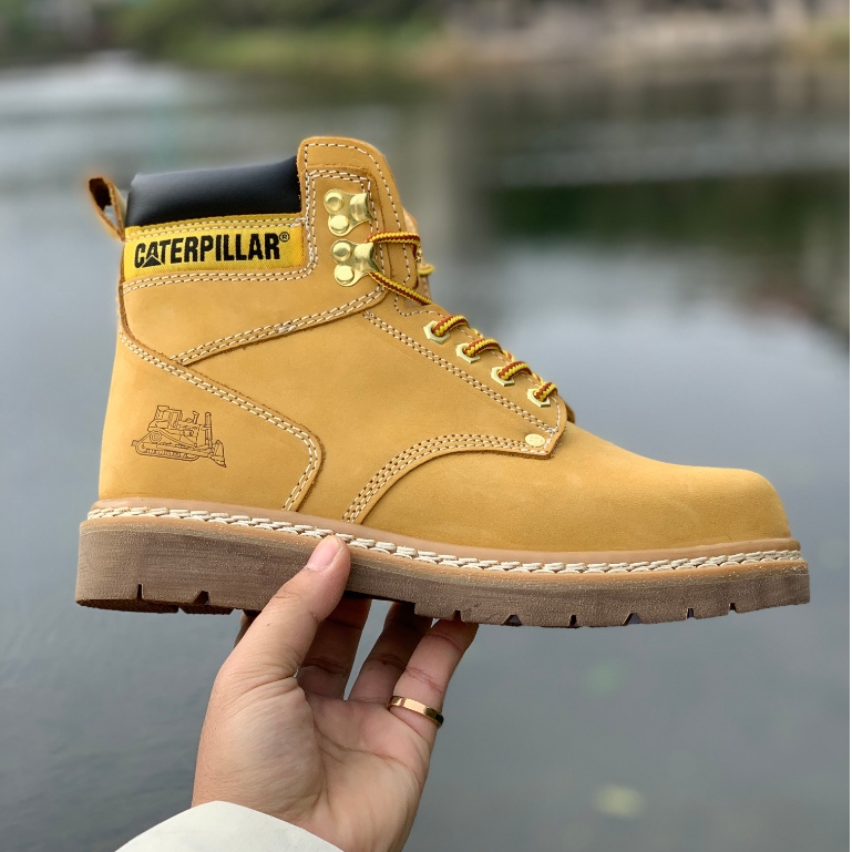 Original Caterpillar FOOTWEAR Wanita Work Genuine Cow Leather Boot Shoes 1223 200 29