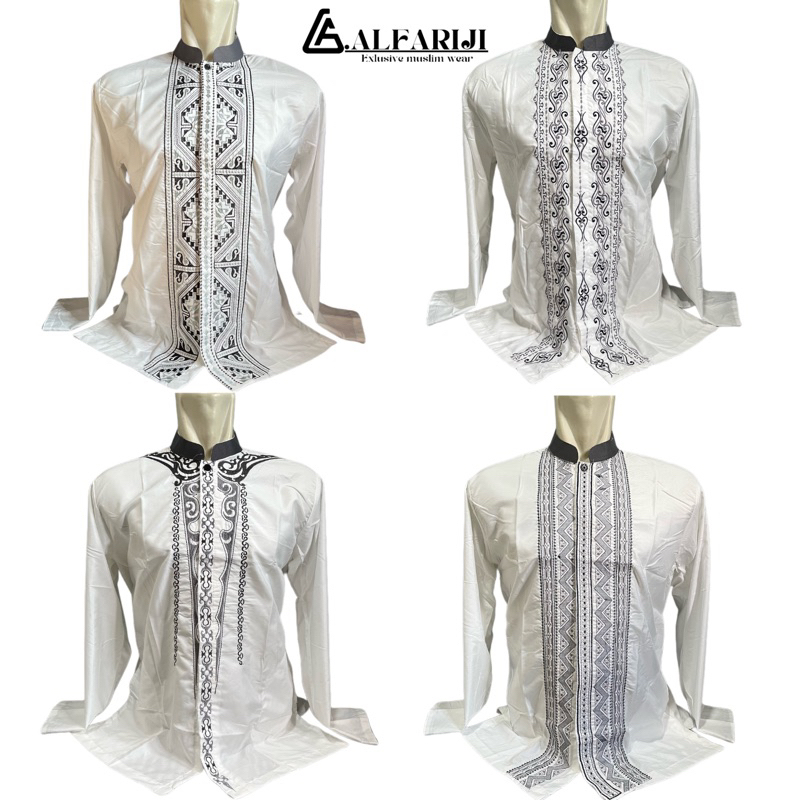 BAJU KOKO PUTIH TANGAN PANJANG/ KOKO BORDIR /KOKO MURAH/KOKO DEWASA/KOKO PUTIH/TERLARIS/baju Koko pr