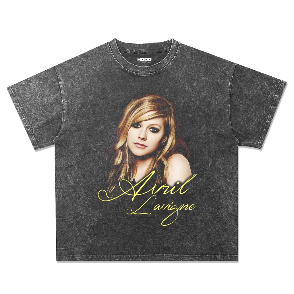 Kaos Avril Lavigne Oversize Model Washed Stone Wash Avril Lavigne  T-Shirt