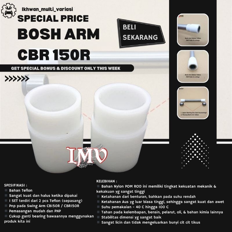 Bosh Arm Cb150r Old New Led Facelift Cbr150r Bahan Teflon Pnp Swing Arm Original