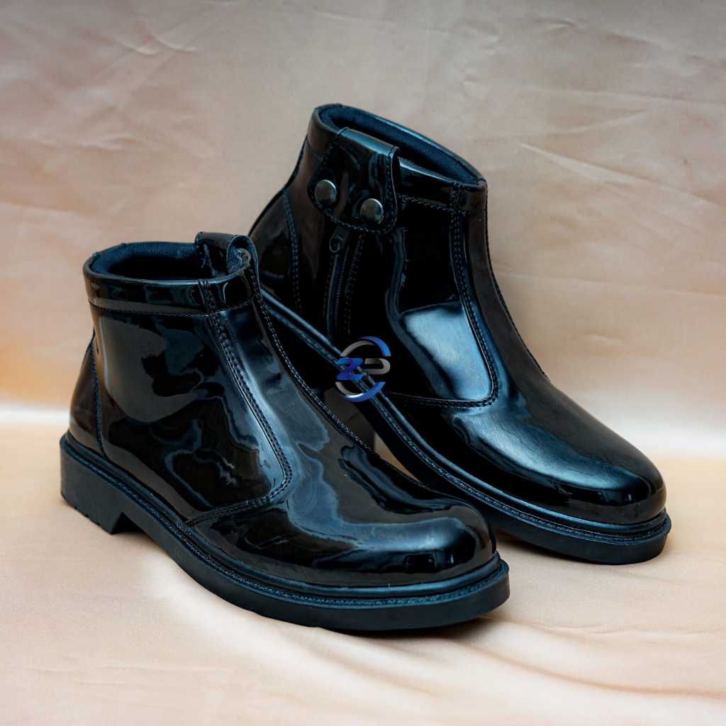 Sepatu PDH TNI POLRI SECURITY SATPAM SATPOL PP Sepatu Pdh Mengkilap Resleting Polri Tni,Sepatu Pdh R