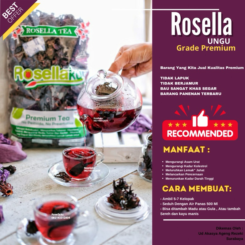 

Teh Bunga Rosela Ungu Premium GRADE A / Jual Rosela Ungu/ OBAT KOLESTROL /OBAT DARAH TINGGI HERBAL/OBAT DIABETES HERBAL