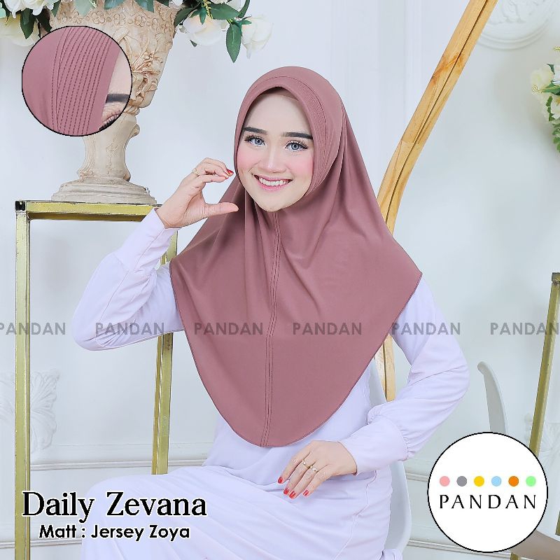 PANDAN HIJAB - HIJAB BERGO ZEVANA INSTAN MATT JERSEY premium