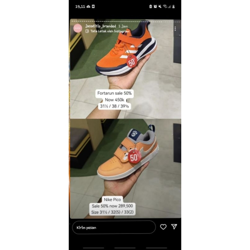 Jastip Nike sepatu size 33