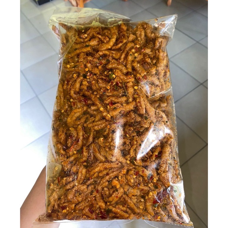 

TIPE LAO792 25gram KERIPIK USUS AYAM CRISPY PEDAS DAUN JERUK