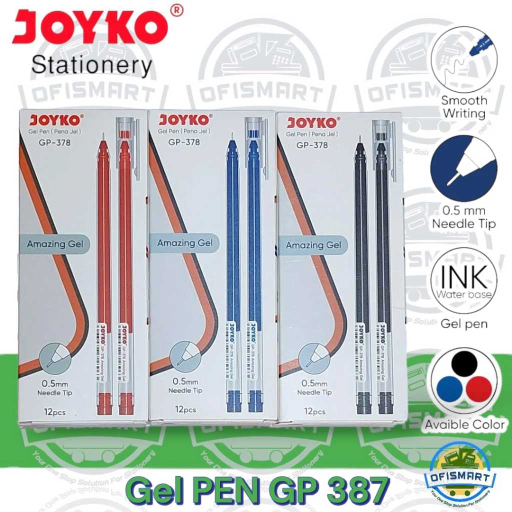 

Joyko GP-378 Amazing Gel Pen 0.5mm | @1Ktk=12PCs