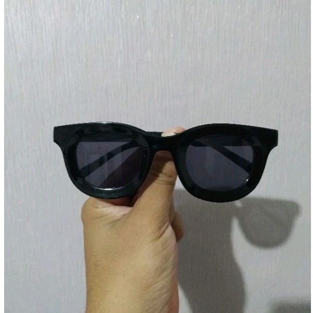 KACAMATA HITAM WANITA PRIA KOREA BINGKAI TEBAL PERSEGI FASHION - BLACK