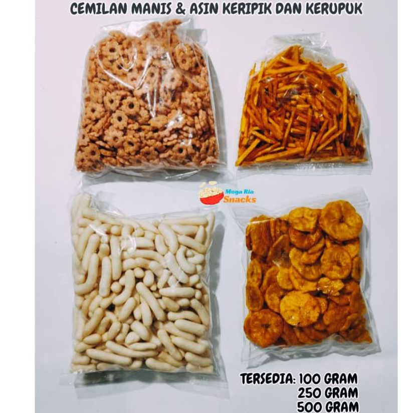 

Cemilan Sakura,Stik Talas, Pilus, Keripik pisang koin 100gr/250gr/500gr